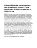 Effect of Moistube and subsurface drip irrigation on cowpea.pdf.jpg