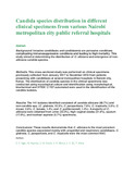 Candida species distribution in different clinical specimens from various Nairobi metropolitan city public referral hospitals.pdf.jpg