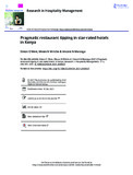 Pragmatic restaurant tipping in star rated hotels in Kenya.pdf.jpg
