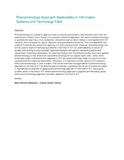 Phenomenology Approach Applicability in Information Systems and Technology Field.pdf.jpg