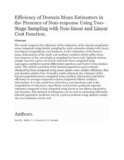 Efficiency of Domain Mean Estimators in the Presence of Non.pdf.jpg